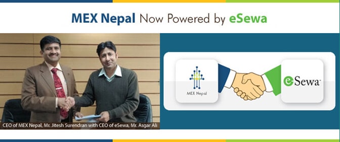 CEO of MEX Nepal with CEO of eSewa