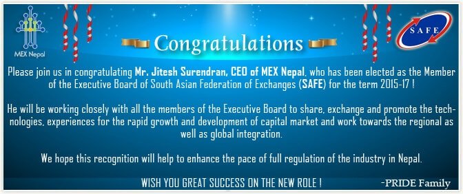 CEO of MEX Nepal elected as the Member of Executive Board of SAFE