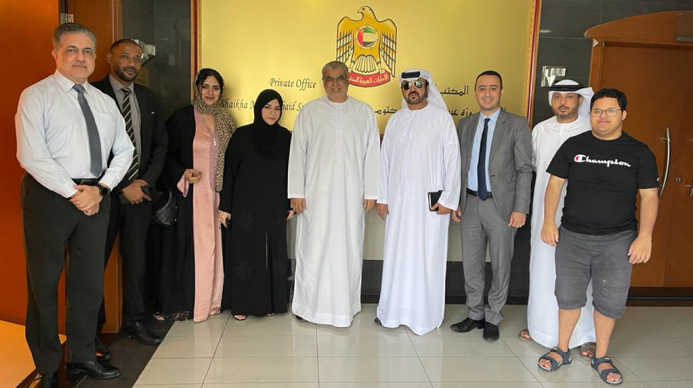 Pride Group management and team members meet with Mr. Ahmed Al Hamid, Mr. Hasan Alzbeidi, and Mr. Nasir Alzbeidi of Sas Alnakheel Group for exploring business opportunities in the fields of blockchain and cryptocurrencies.